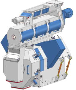 „Industrielle Pelletpresse MP.660 zur Verdichtung von Biomasse und Holzspänen in Stahlbauweise“